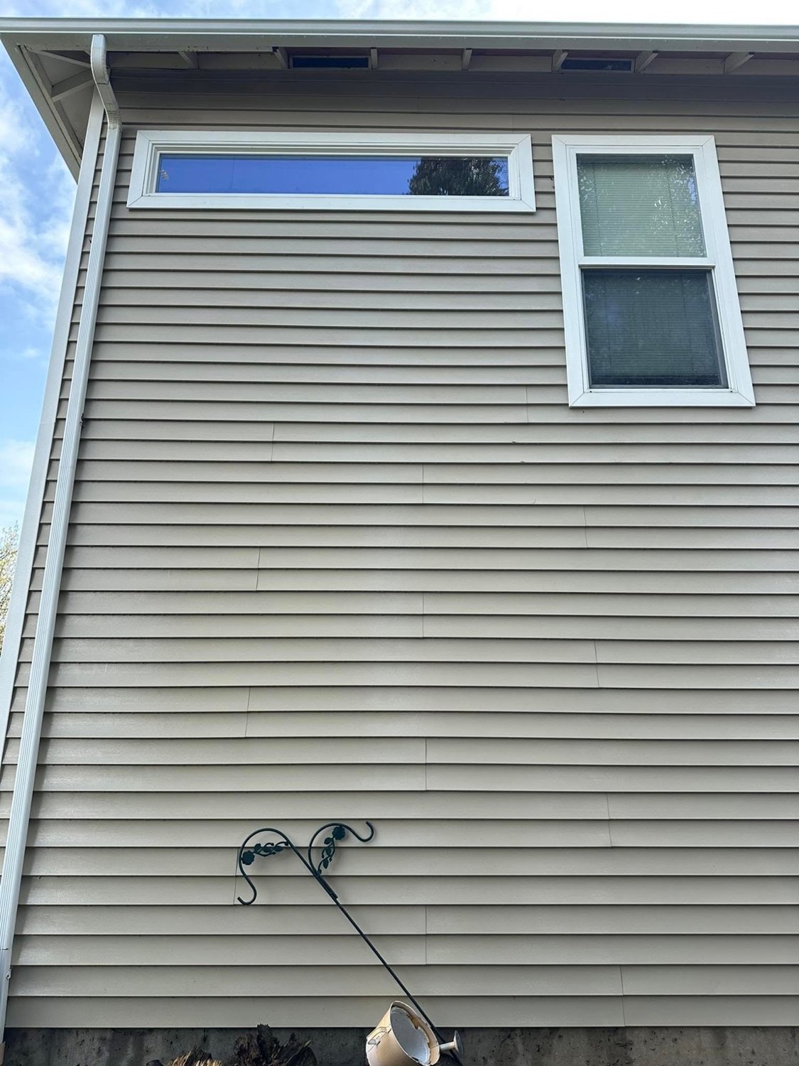 Siding after cleaning